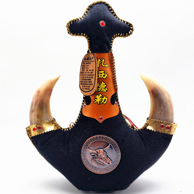 Tibet's new Zhaxi Delejiao wine 52 degrees high white barley wine fragrance-type grain wine pure brewed black fur sac