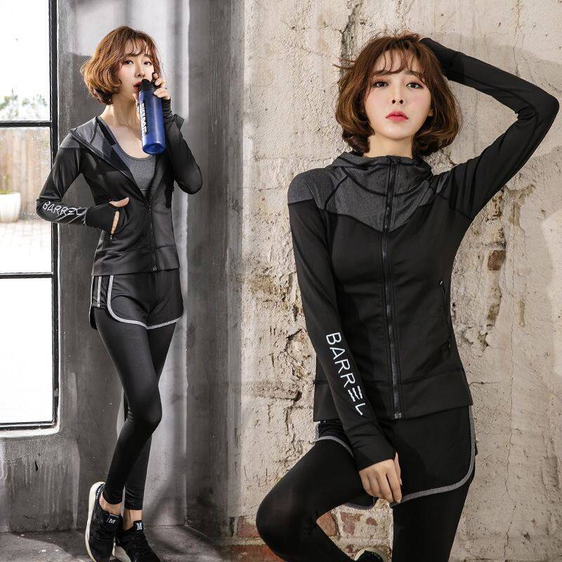 Yoga Suit Long Sleeve Speed Dry Loose Leisure Running Sports Suit Women Spring Summer Running Big Size Fitness Suit Women Fat Mm