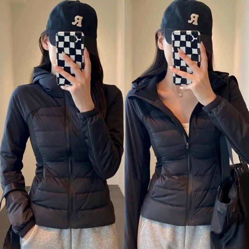 Lightweight down Jacket for Women 2026 New Style Warm Top Coat Outdoor Fitness Sports Black