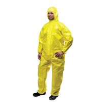 Lakeland CT4SY428PS standard hooded chemical protective suit (yellow)