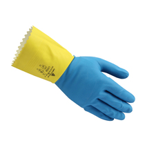 Delta chemical-proof labor protection gloves latex rubber work anti-slip waterproof laboratory fish-killing anti-slip gloves