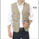 Nhiếp ảnh vest cá cha trung niên tải xuân và mùa thu cotton ngoài trời nhiều túi vest vest cũ - Áo vest cotton