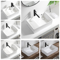 Balcony with washboard laundry basin side drainage table upper basin washing machine mate square wash basin edge sewer ceramic