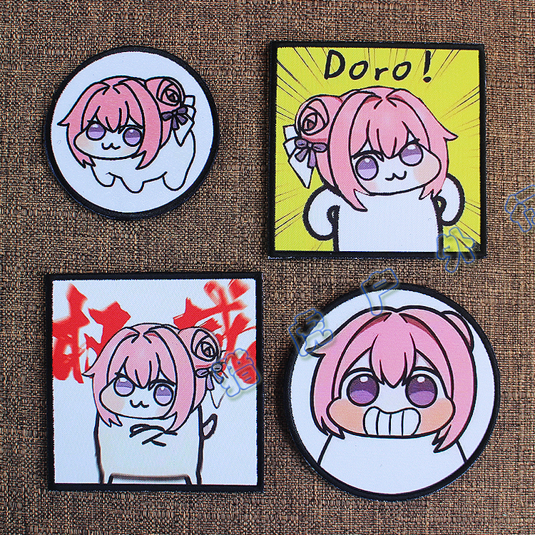 Nikke Victory Goddess Doro! Dorothy Printed Velcro Patch Pink Hair Dog Peach Armband Backpack Sticker Nikke Victory Goddess Doro! Dorothy Printed Velcro Patch Pink Hair Dog Peach Armband Backpack Sticker