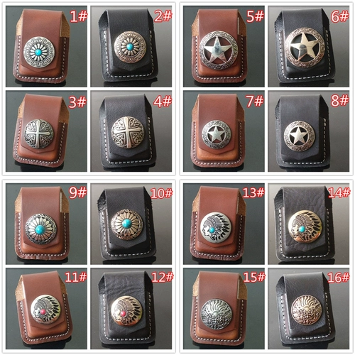 Зажигалка, кожаный универсальный черный чехол ручной работы на керосине, из натуральной кожи