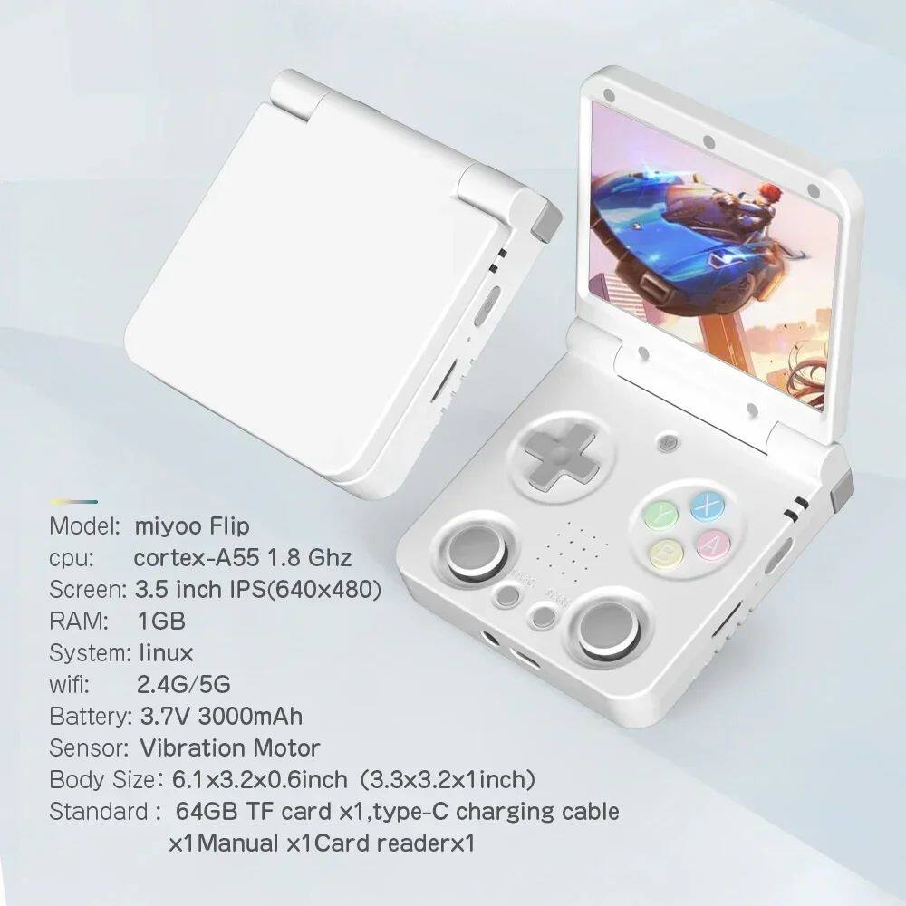Устройство для онлайн-игр miyoo flip v2 handheld game console 3.5'' ips screen linux o