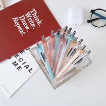 Brisk writing by moving black ink in the pen 0 5mm