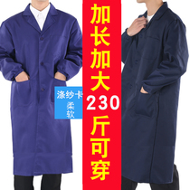 Large lengthened coat Long-sleeved overalls Mens long dirty-resistant warehouse food factory porter clothes printed