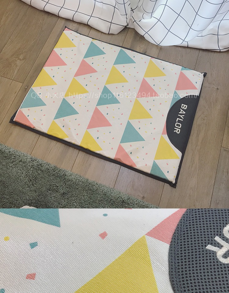 QB pet mat chó mat mát pad mùa hè tổ pad bốn mùa phổ mat mat lụa ngủ mat in mèo mat - Cat / Dog hàng ngày Neccessities Bát ăn inox cho chó