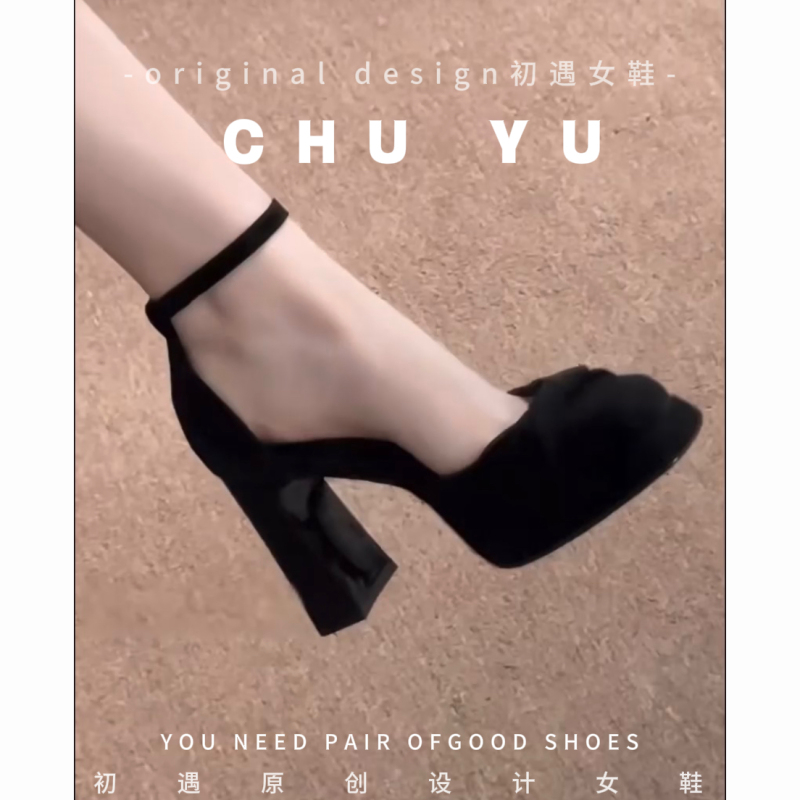Comfortable Thick-Soled Mary Jane Shoes for Women, 2025 New Style, Chunky Heel, Waterproof Platform, Single Strap, Hollow High Heels Comfortable Thick-Soled Mary Jane Shoes for Women, 2025 New Style, Chunky Heel, Waterproof Platform, Single Strap, Hollow High Heels