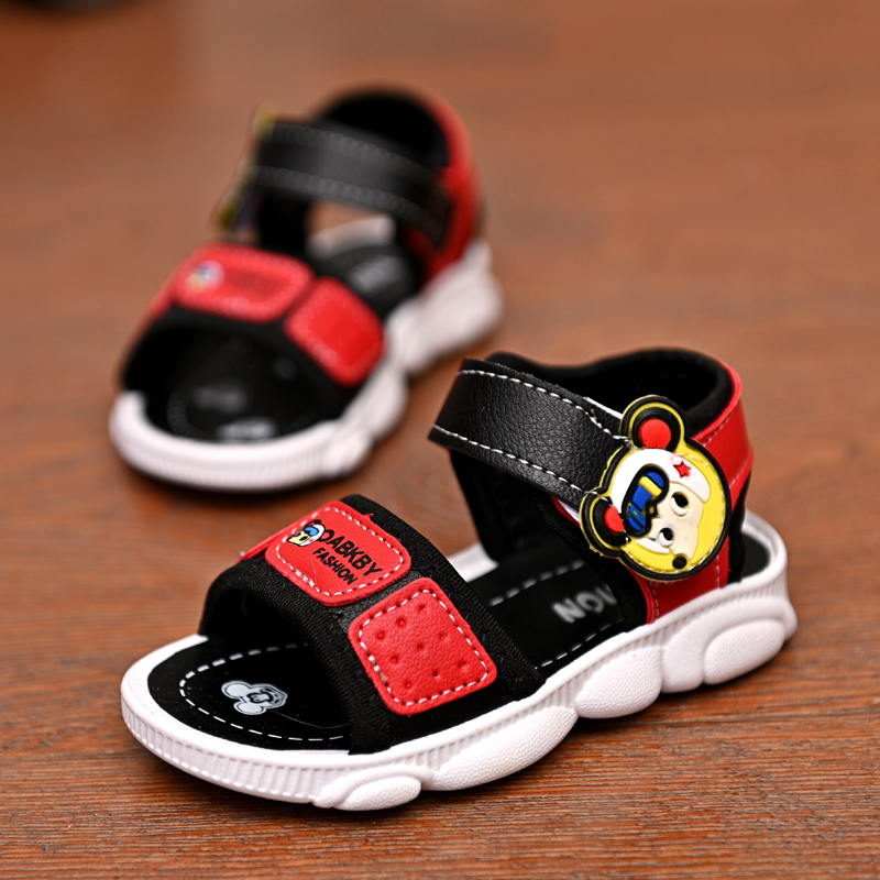 2020 summer boy cartoon sandals, children's trend, soft sole baby sandals, boys non-slip beach shoes