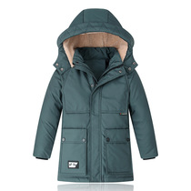 6 boys 7 children 8 long 9 down jacket 10 blue green thick 11 coat 12 Big Boy 13 years old cotton padded jacket winter