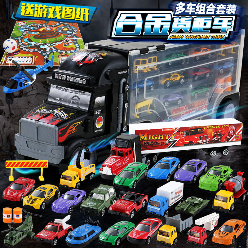 Child alloy small car Puzzle Toy Dredger Truck truck Large truck boy 3-4-5-6-7-8 years old