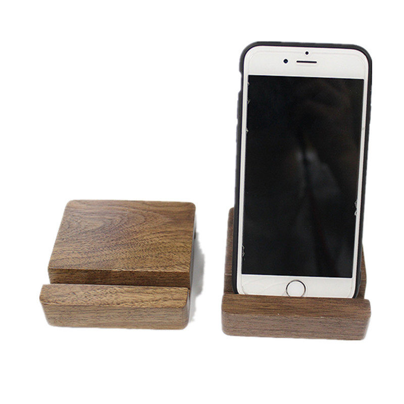 Solid wood mobile phone frame base erect bracket flat bracket Lazy Person Bracket Wooden Mobile Phone Holder Universal Mobile Phone