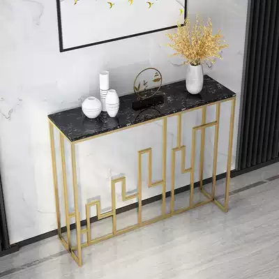 New Chinese style slender strip ultra-narrow entrance table against the wall Modern simple corridor Light luxury foyer case cabinet shelf