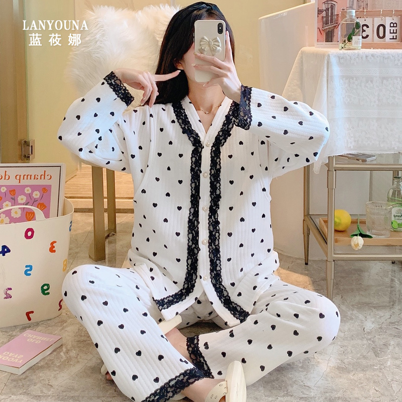 Air Cotton Moon Subsuit February 3 Spring Autumn Pure Cotton Postnatal Pregnant Woman Sleeping Autumn Winter Breastfeeding Thickened Home Clothing