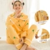 Phụ nữ mang thai Bộ đồ ngủ mùa thu và mùa đông cotton quần áo cho con bú Tháng 9 Quần áo bà mẹ xả quần áo cỡ lớn phục vụ tại nhà - Giải trí mặc / Mum mặc kiểu đồ bộ bầu đẹp Giải trí mặc / Mum mặc
