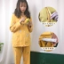 Tháng quần áo cotton sau sinh cho bà bầu mùa xuân và mùa thu cho con bú dịch vụ tại nhà bà bầu cho con bú quần áo dài tay phù hợp - Giải trí mặc / Mum mặc Giải trí mặc / Mum mặc