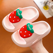 Girl Sandals Slippers 2021 New Non-slip Indoor Kids Kids Kids Strawberry Toslippers Boy Summer