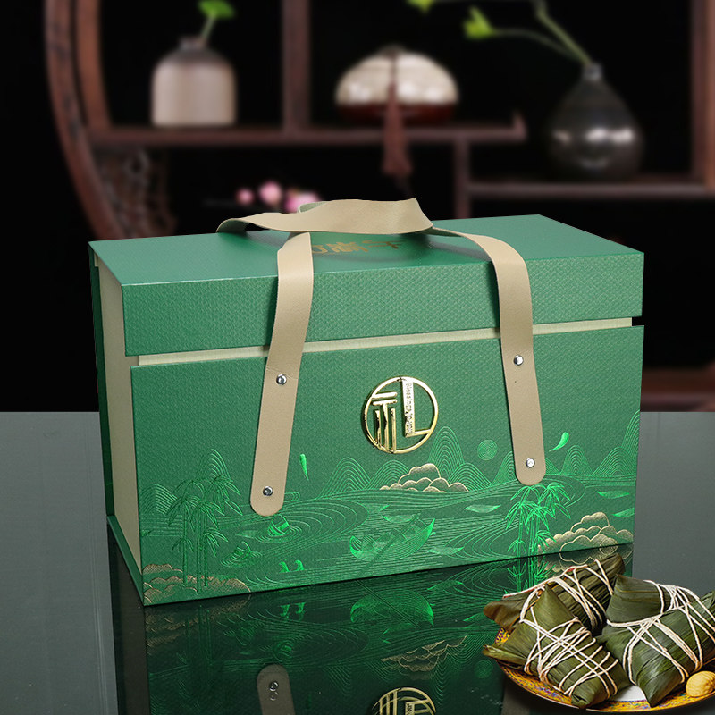 End Afternoon Zongzi Zongzi Packaging Gift Box Retro High-end Carton Gift Box Gift Box Outer Box Packaging Box Empty Box Customization