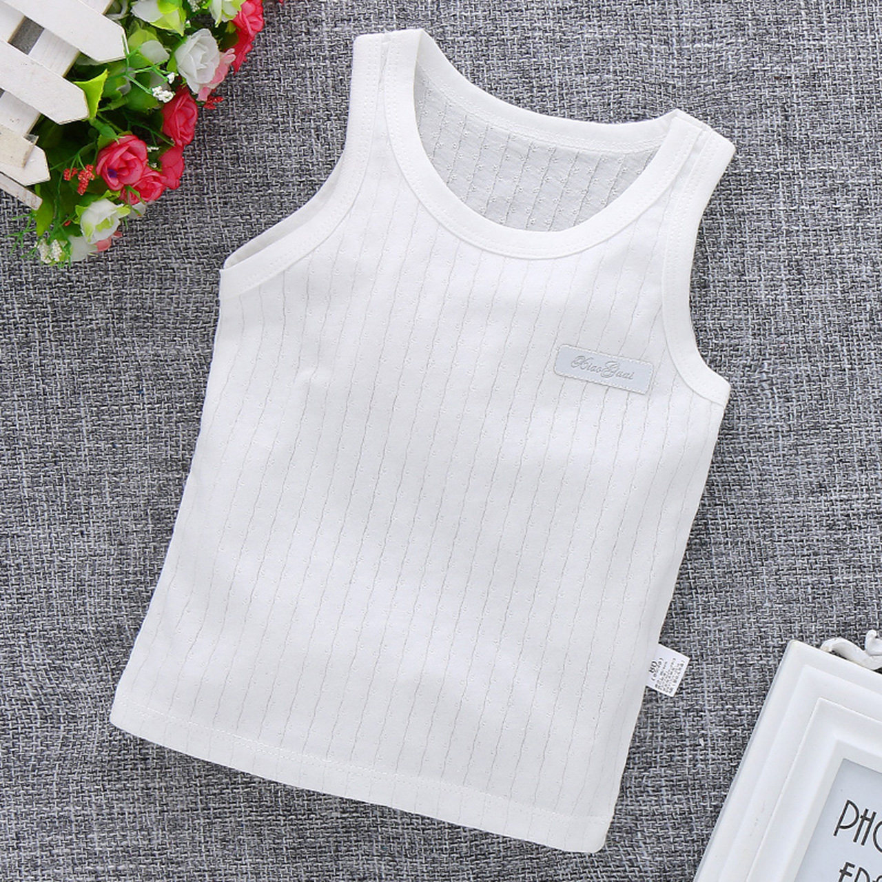Baby baby vest in small vest with bottom-care belted navel waistcoat slim in pure cotton boneless male and female summer clothes