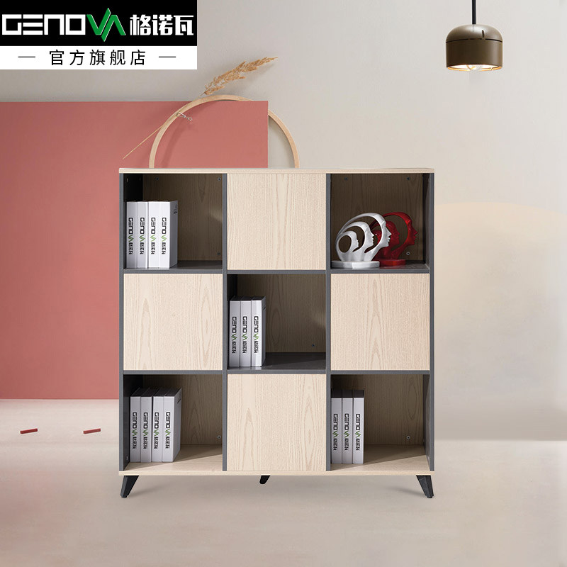 Gönowanine Palace Lattice Interval Cabinet Brief short cabinet Information cabinet Double sided space cabinet Cabinet Office cabinet Cabinet