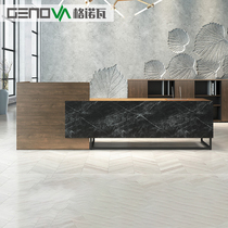 Genova office front desk reception reception desk simple modern marble corporate front desk New