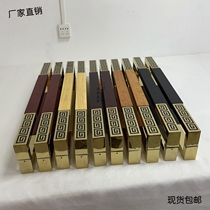 Chinese imitation antique glass door handle solid wood European-style stainless steel gate hotel log back tatto wood door handle spot