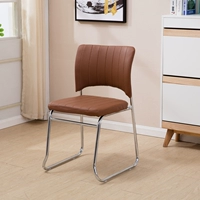 Утолщенная модель из коричневой кожи без подлокотников (спинка-ракушка) (минимум 2 штуки, заказ на доставку не оформляется)