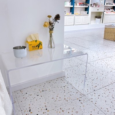Transparent acrylic bay window leisure coffee European modern Xiaozheng simple hotel tea table corner Kang tea table custom-made