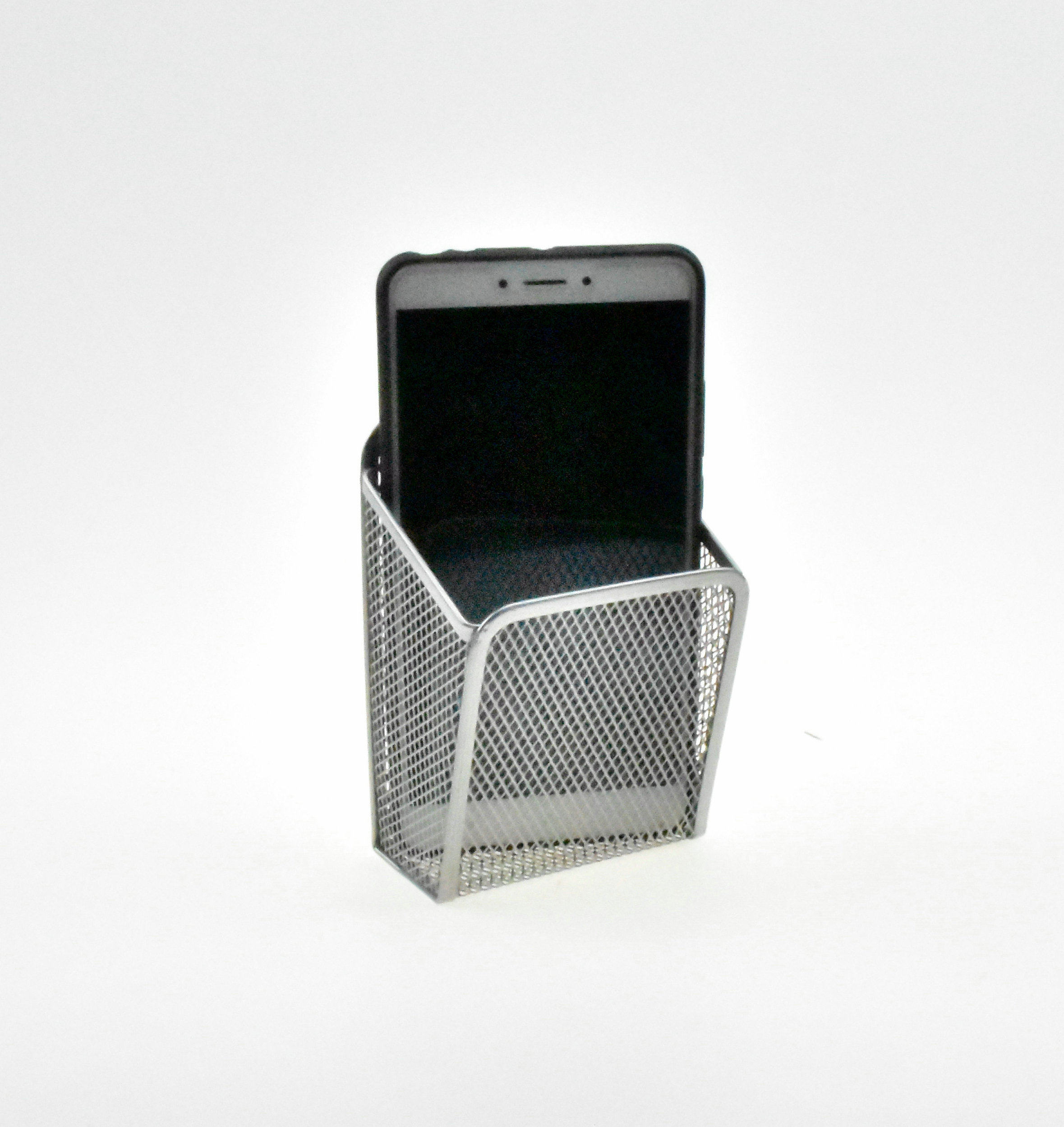 Office toilet toilet cell phone keybasket frame holds basket small items stored in black