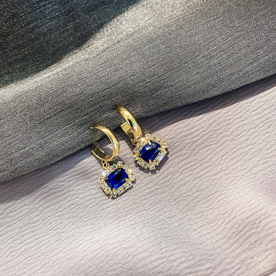 【粤通】925银针水钻耳钉