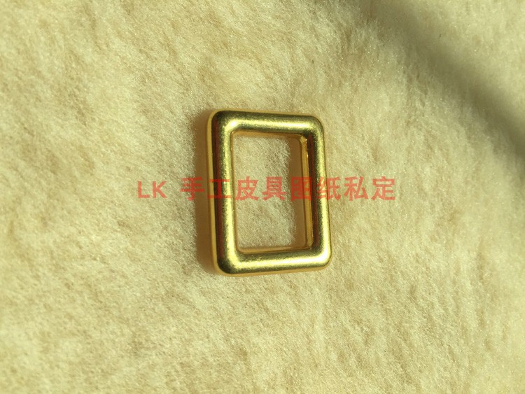 LK handmade leather with DIY drawing version type custom decapitated calf-card luggage special hardware square ring D ring WJ006