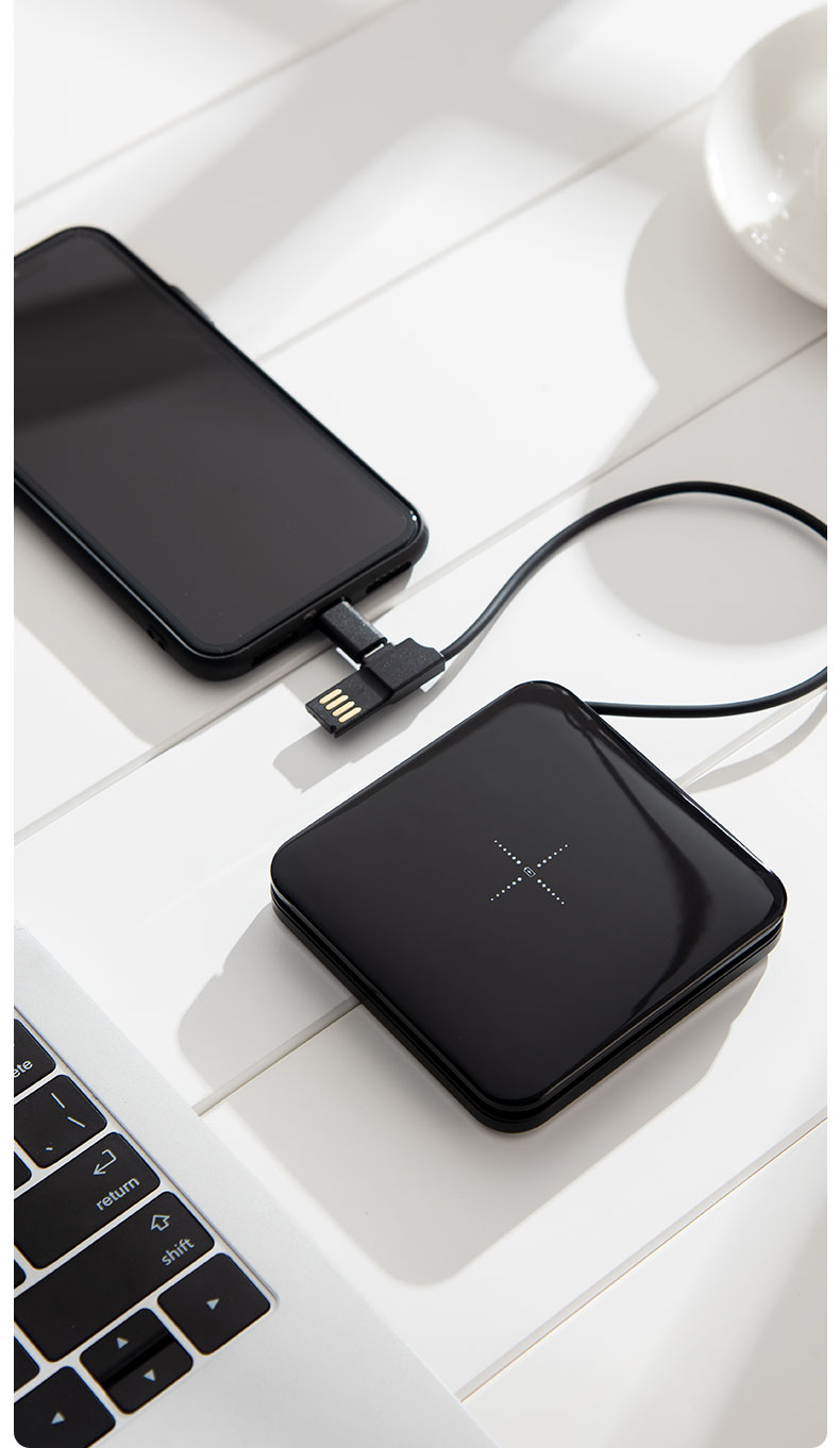 Nam NIENKA không dây sạc Po nhỏ mỏng dung lượng cao điện thoại di động nhanh phí phí ​​đèn flash của Apple Andrews - Ngân hàng điện thoại di động pin dự phòng sạc nhanh