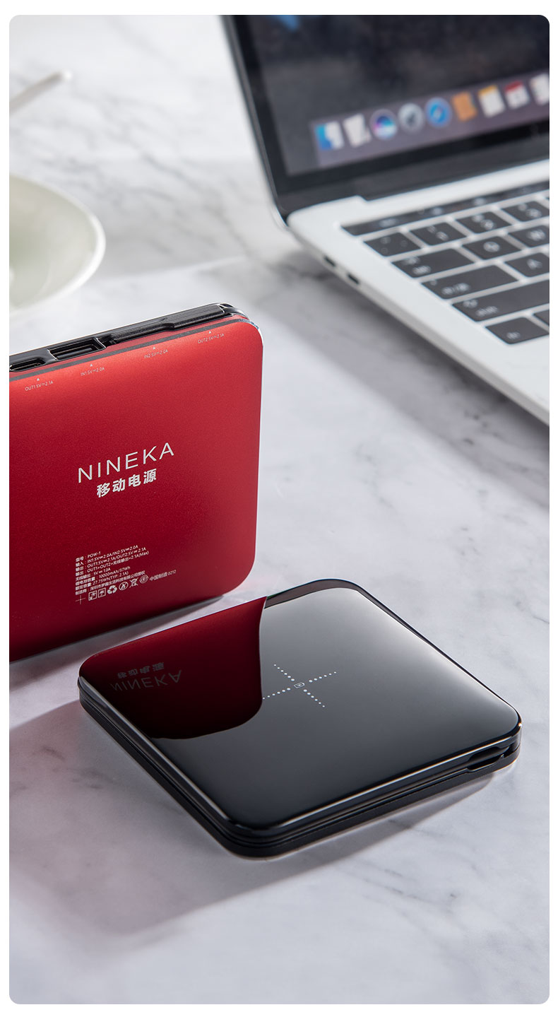 Nam NIENKA không dây sạc Po nhỏ mỏng dung lượng cao điện thoại di động nhanh phí phí ​​đèn flash của Apple Andrews - Ngân hàng điện thoại di động pin dự phòng sạc nhanh
