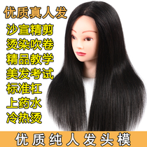 Hairdressing head model real hair practice head full live hair apprentice hair apprentice hair hair model head dummy head haircut model