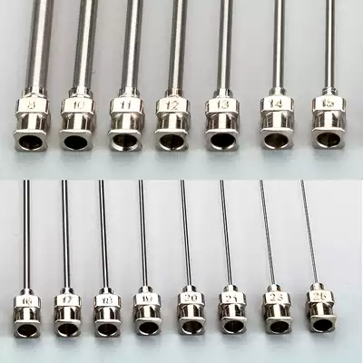 Total length 410mm Dispensing all stainless steel metal dispensing needle needle all iron flat needle dispensing needle tube 400mm