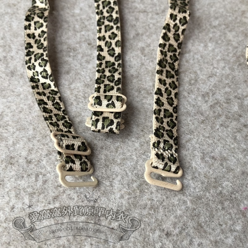 Yêu Wowo Back Crossed Trượt vai dây đeo Sexy Leopard In lại Vòng kim loại hình chữ X Phụ kiện đồ lót vô hình dây áo lót sợi bún