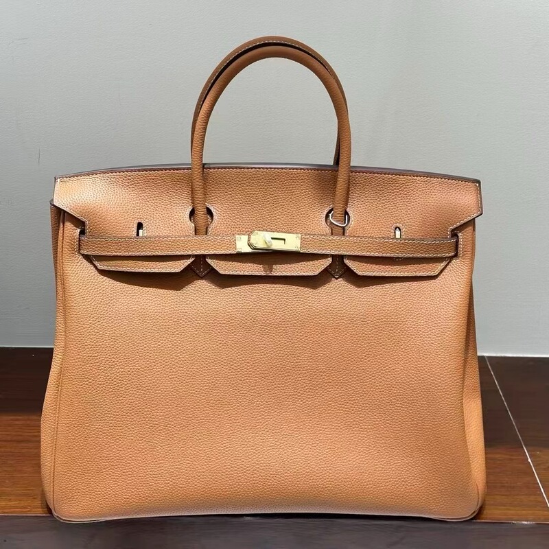 Yijinyuan 2025 Large-Capacity First-Layer Cowhide Togo Travel New Platinum Bag Extra-Large Lazy Style 40 Handbag