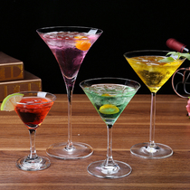 Unleaded crystal champagne glass V-shaped cup creative bubble wine glass cocktail glass wine glasses triangle cup Goblet