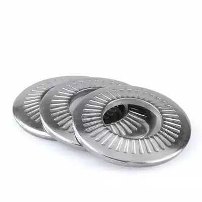 304 316 stainless steel NFE25-511 single-sided floral tooth anti-loose gasket knurled dish pattern non-slip washer M8
