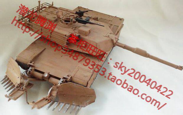 Модель военной техники 小号手 00335 1:35 电动美国m1a1ha主战坦克带twmp扫雷犁拼装模型 Trumpeter