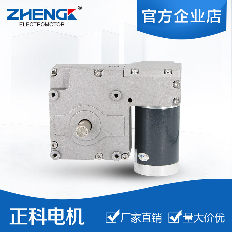 ZGW-1269FGG positive-coturbine worm-type DC decelerated motor 12V4 turn large moment spot double out shaft
