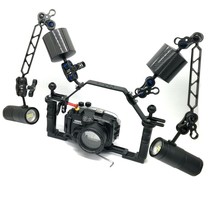 Diving camera housing shutter trigger buoyancy light arm bracket system