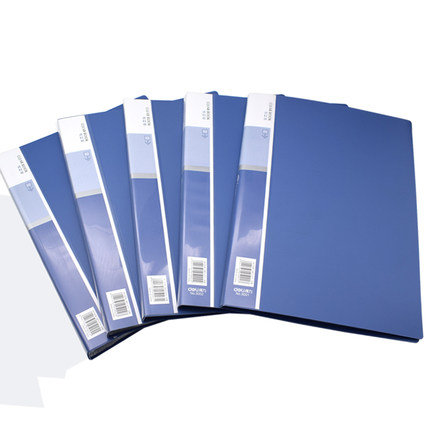 得力文件夹多层资料册插页袋学生用A4分页透