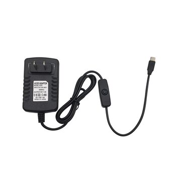 Suitable for Raspberry Pi 3 Generation 3B and 4 Generation 4B Micro USB Type-C 5V3A Power Adapter Us Standard Uk Standard