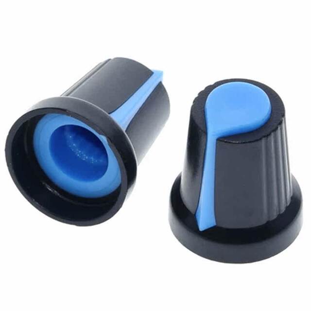 Potentiometer Knob Switch Cap (Heart-Shaped Knob, Various Colors) Inner Diameter 6mm, Outer Diameter 15Mm*Height 17mm