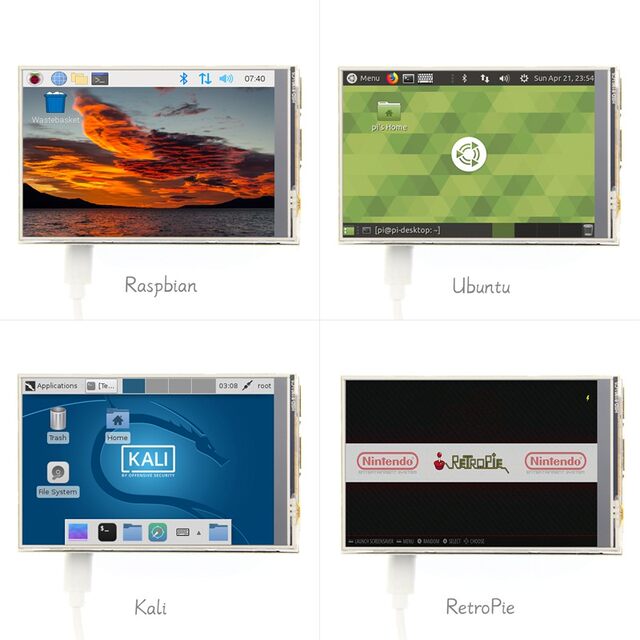 4inch Raspberry Pi 3B+/4B Display Tft Touch Screen Monitor High-Speed Spi Smooth Gaming