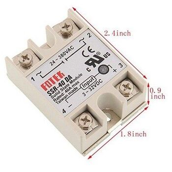 Single-Phase Dc to Ac Fotek Yangming Solid State Relay Ssr-40Da 40A