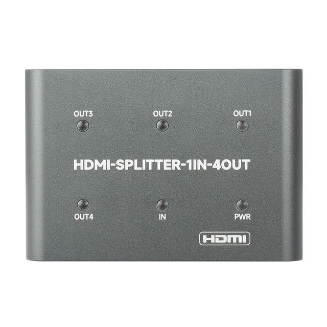Weixue 4-Way HDMI Splitter 4K High-Definition Converter One-In-Four-Out Screen Splitter for Sharing Display Content